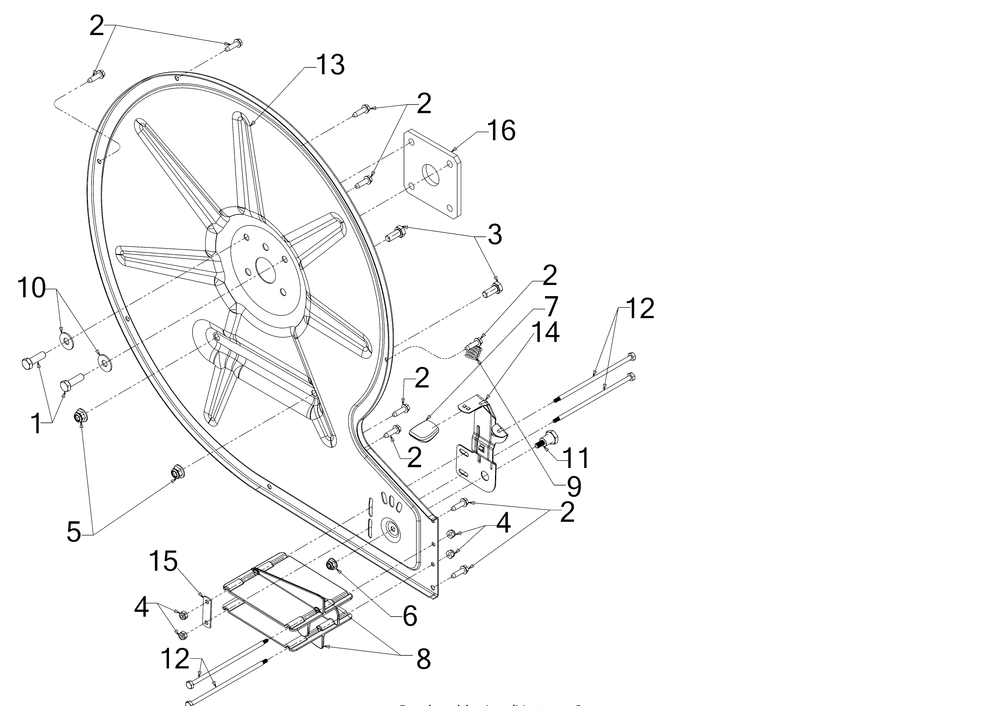 Louver Plate Diagram and Parts List for JS1150 (24A67M4710)(2018) Cub Cadet Leaf Blower / Vacuum